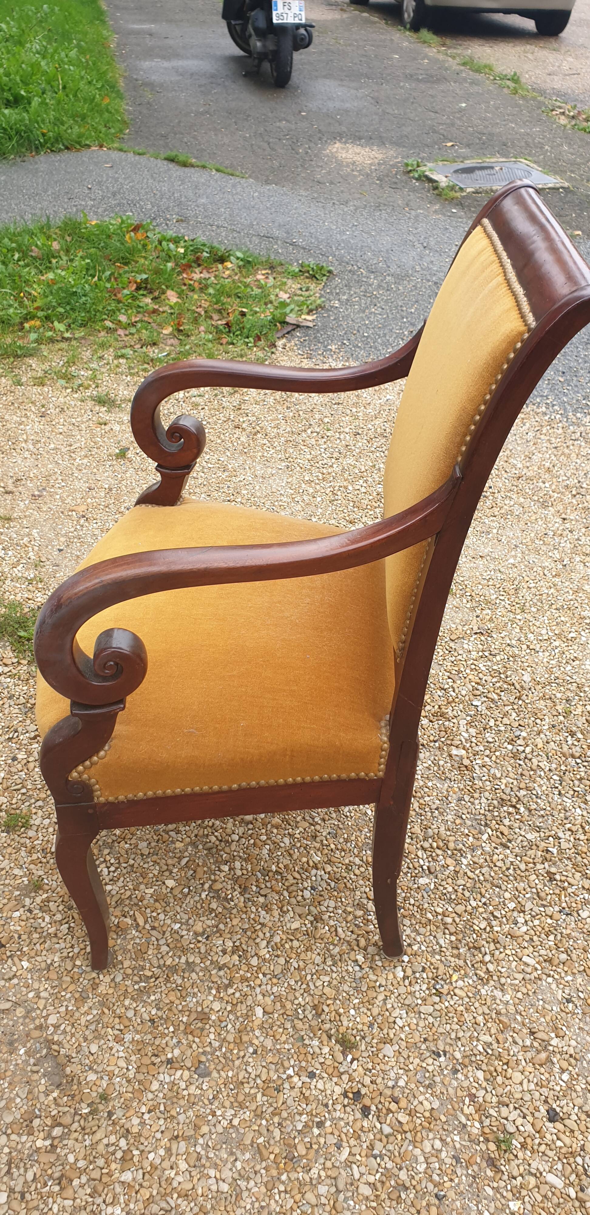 19th century restoration armchair