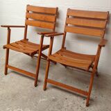 Teak folding chairs