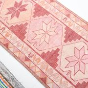 3x13 Rug For Kitchen Red Beige Oushak Vintage Runner Rug, 83x386Cm
