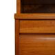 Libreria scandinava con sideboard e mensole a vista, anni 40/50