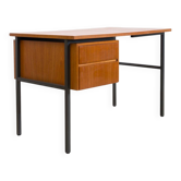 Mid-century desk from the 60s, with a sleek design. Teak.