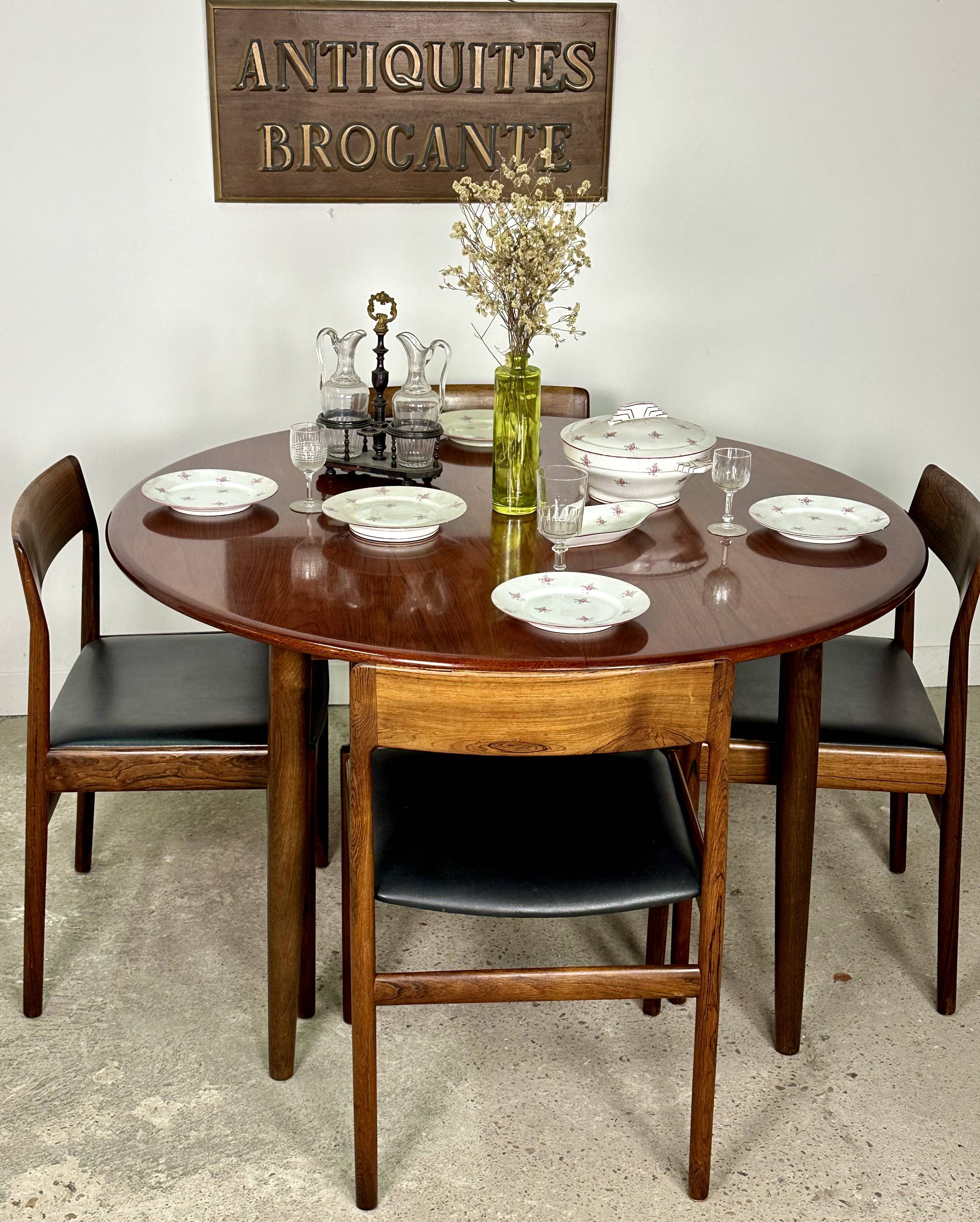 Table scandinave en palissandre de Rio de Gudme Möbelfabrik 1960