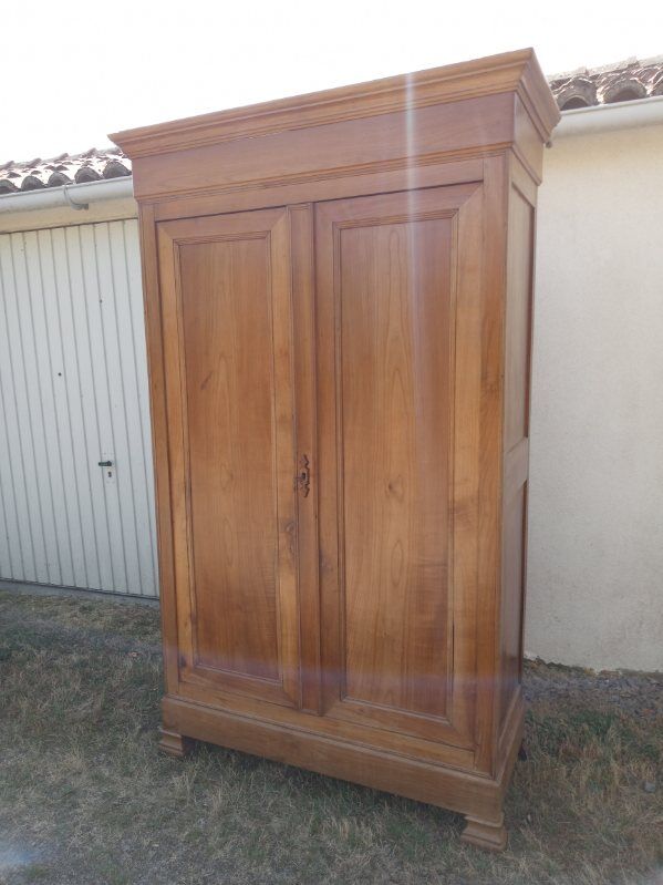 Solid cherry wood wardrobe