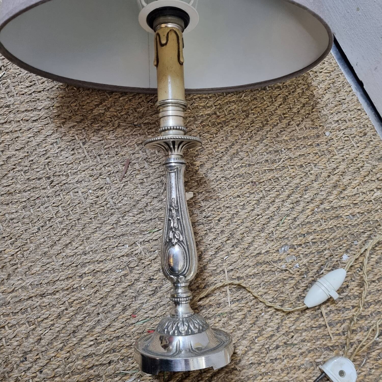 Silver metal lamp 1930