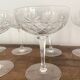 Coupes de champagne en cristal ciselé vintage 9 pièces