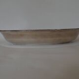 Oval silver-plated metal serving dish/basket/basket