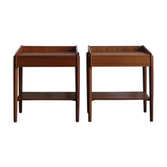 Scandinavian børge mogensen teak bedside tables 1950s