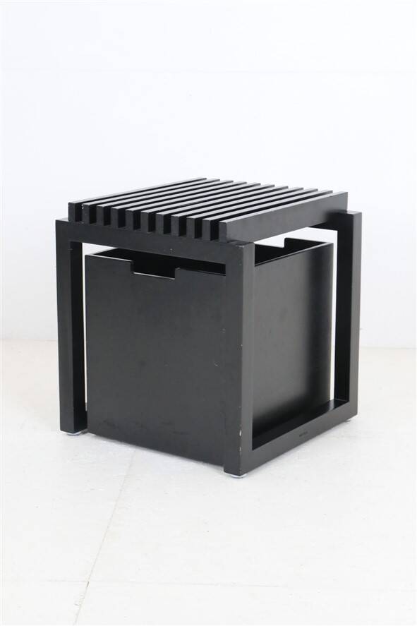 Black "Skagerak" / "Cutter" stool + box by Niels Hvass for Trip Trap / Fritz Hansen