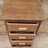 Old bedside table with 4 drawers in Burmese teak