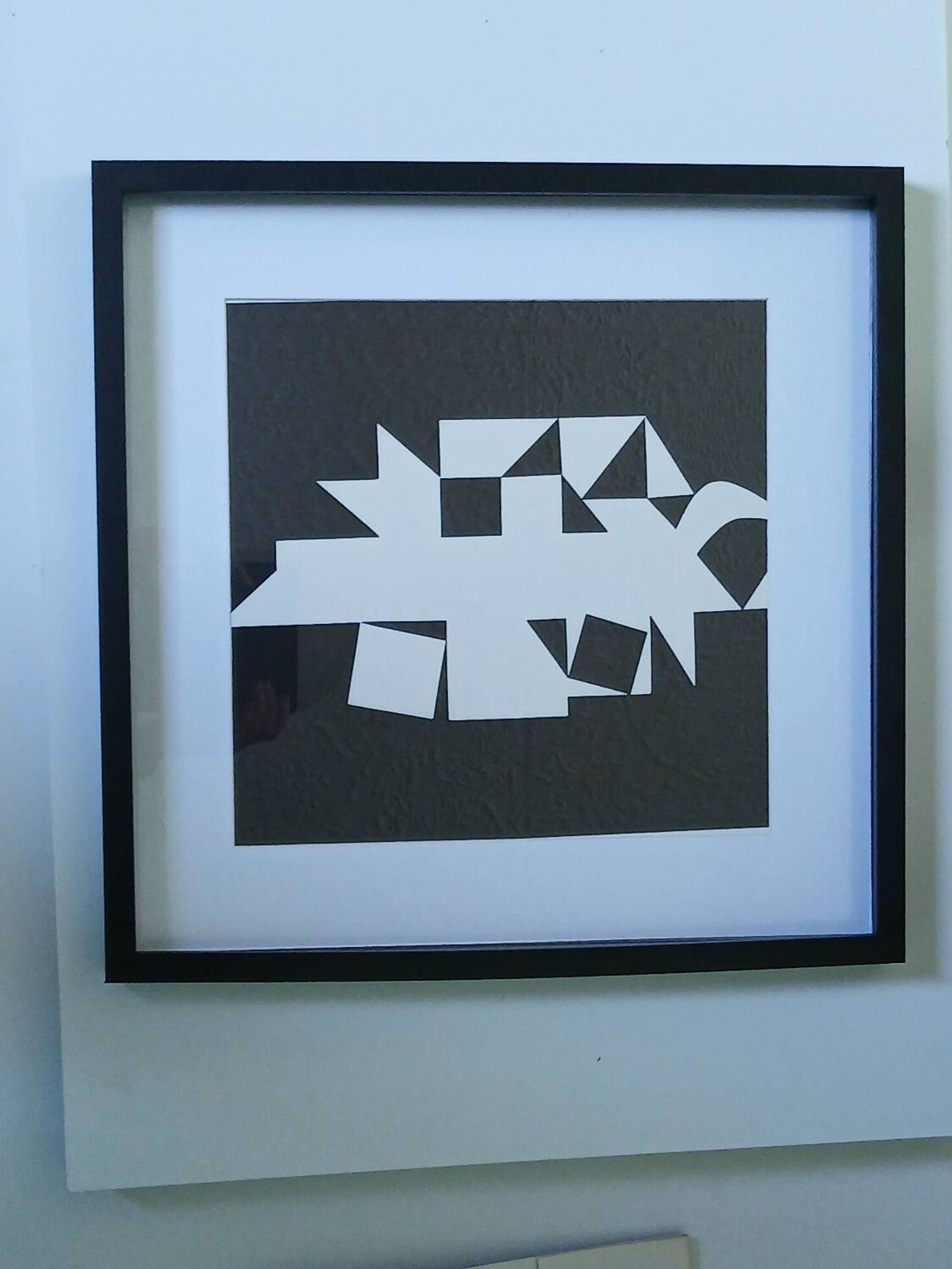 Tableau Vintage Art Optique - Victor Vasarely - Frame 40x40cm