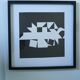 Tableau Vintage Art Optique - Victor Vasarely - Frame 40x40cm