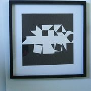 Tableau Vintage Art Optique - Victor Vasarely - Frame 40x40cm