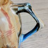 Pichet Metenier fin 19e céramique bleue