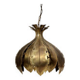 Svend Aage Holm Sørensen “Onion” Brass Ceiling Lamp, 1960s, Denmark
