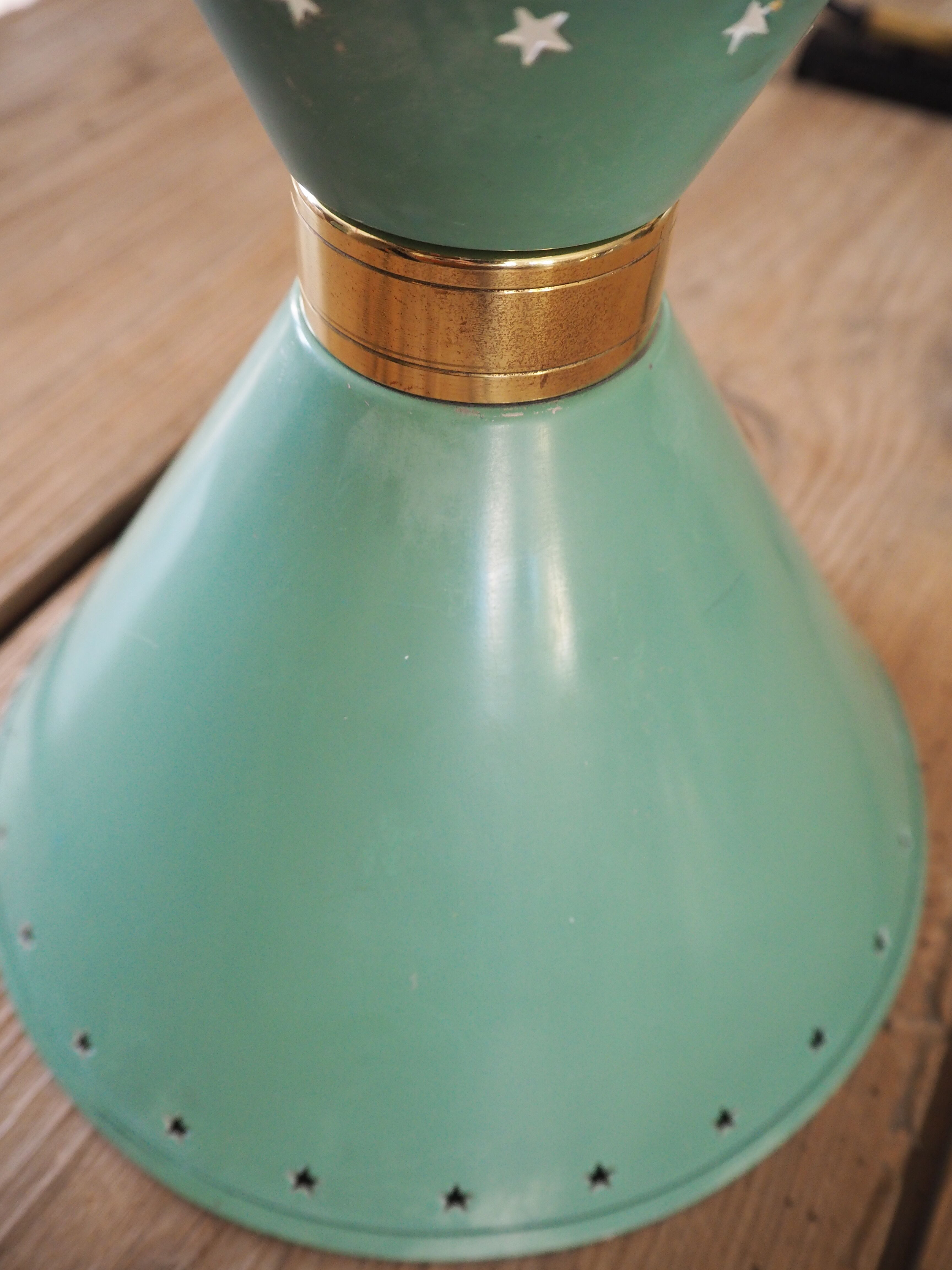 Lampe de potence murale articulée Diabolo du designer René Mathieu - verte