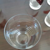 Carafe service and glass with orangeade or bohemian crystal water