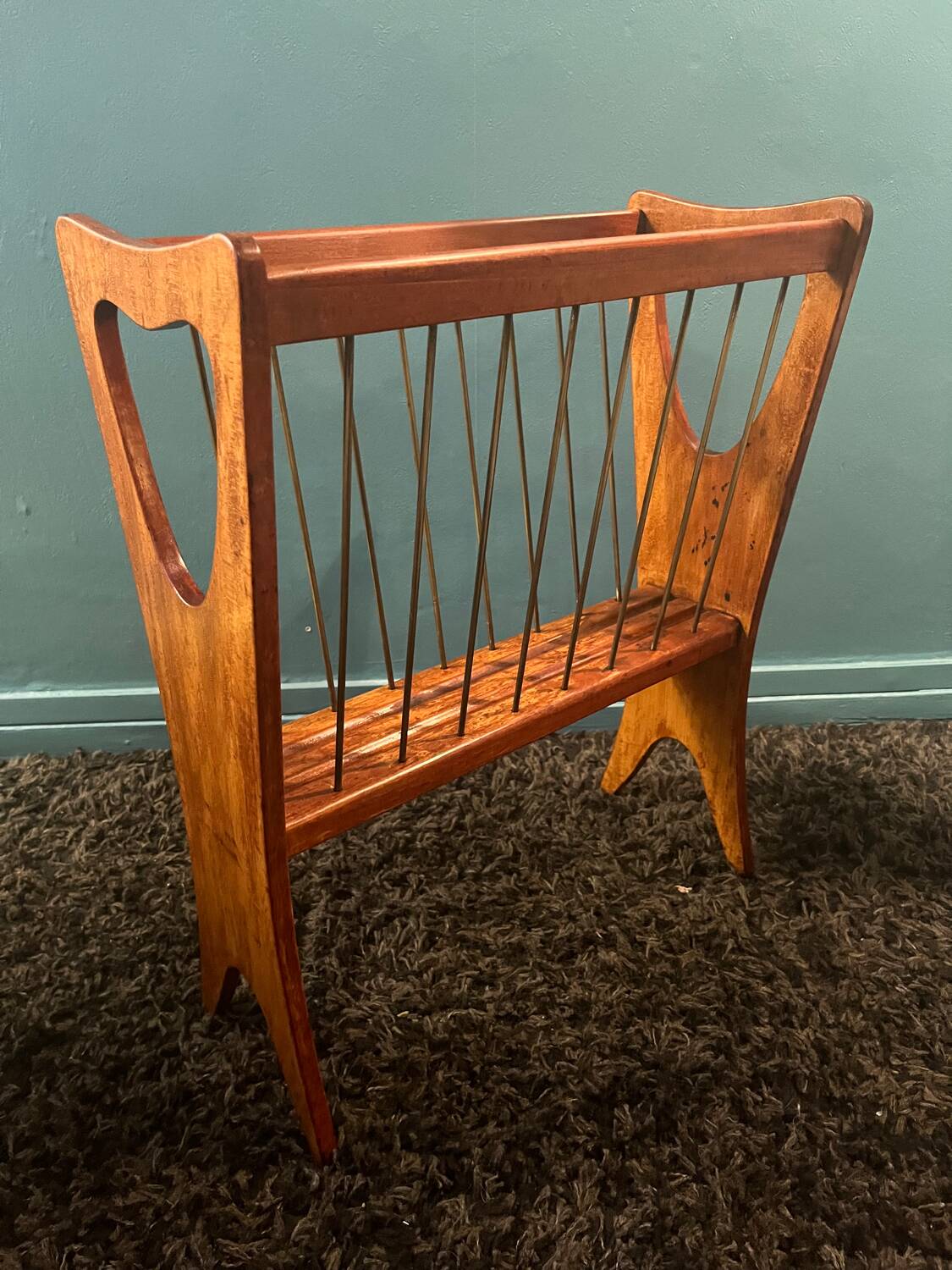 Scandinavian magazine rack from the 60s