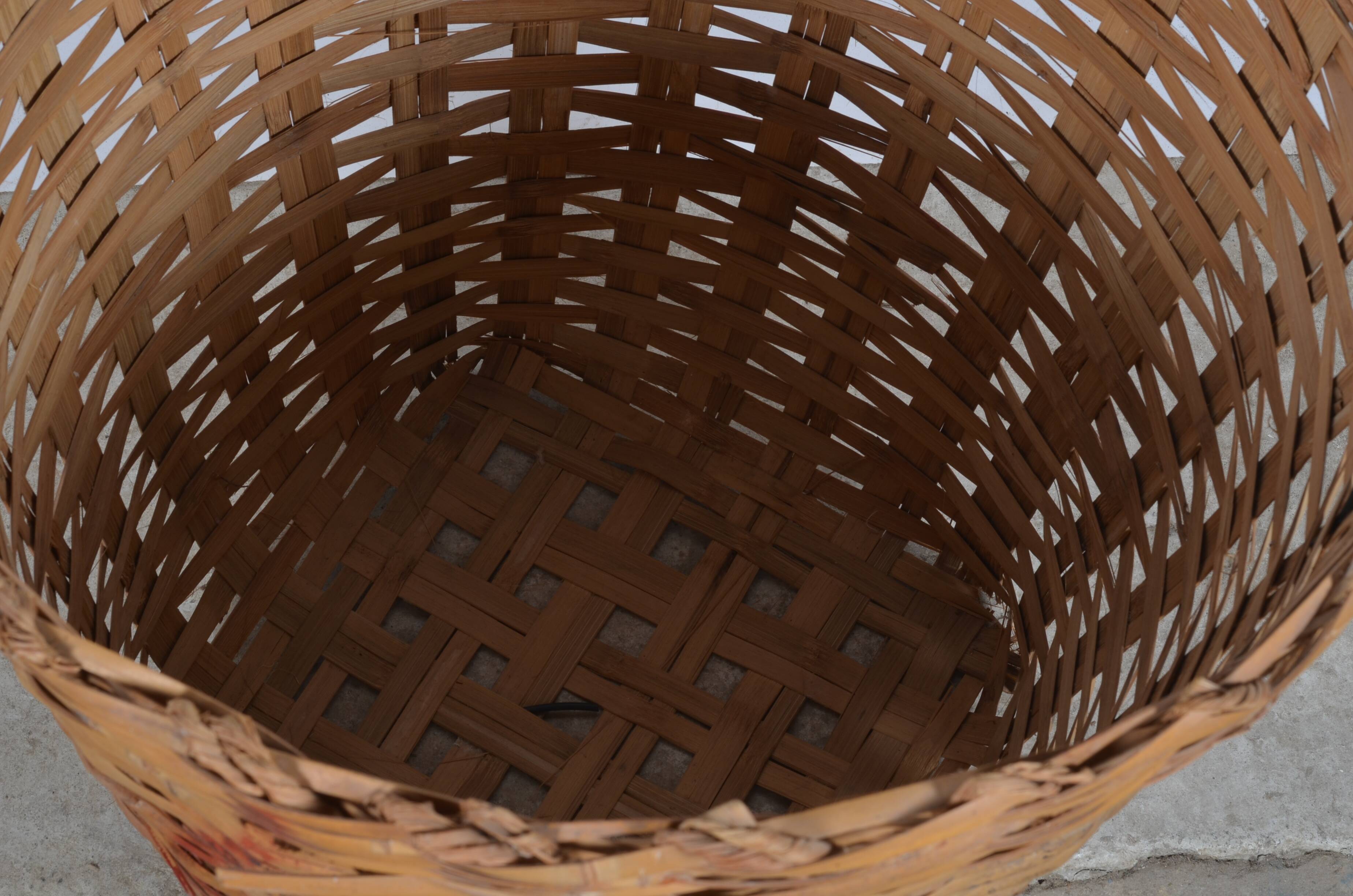 Woven bamboo basket