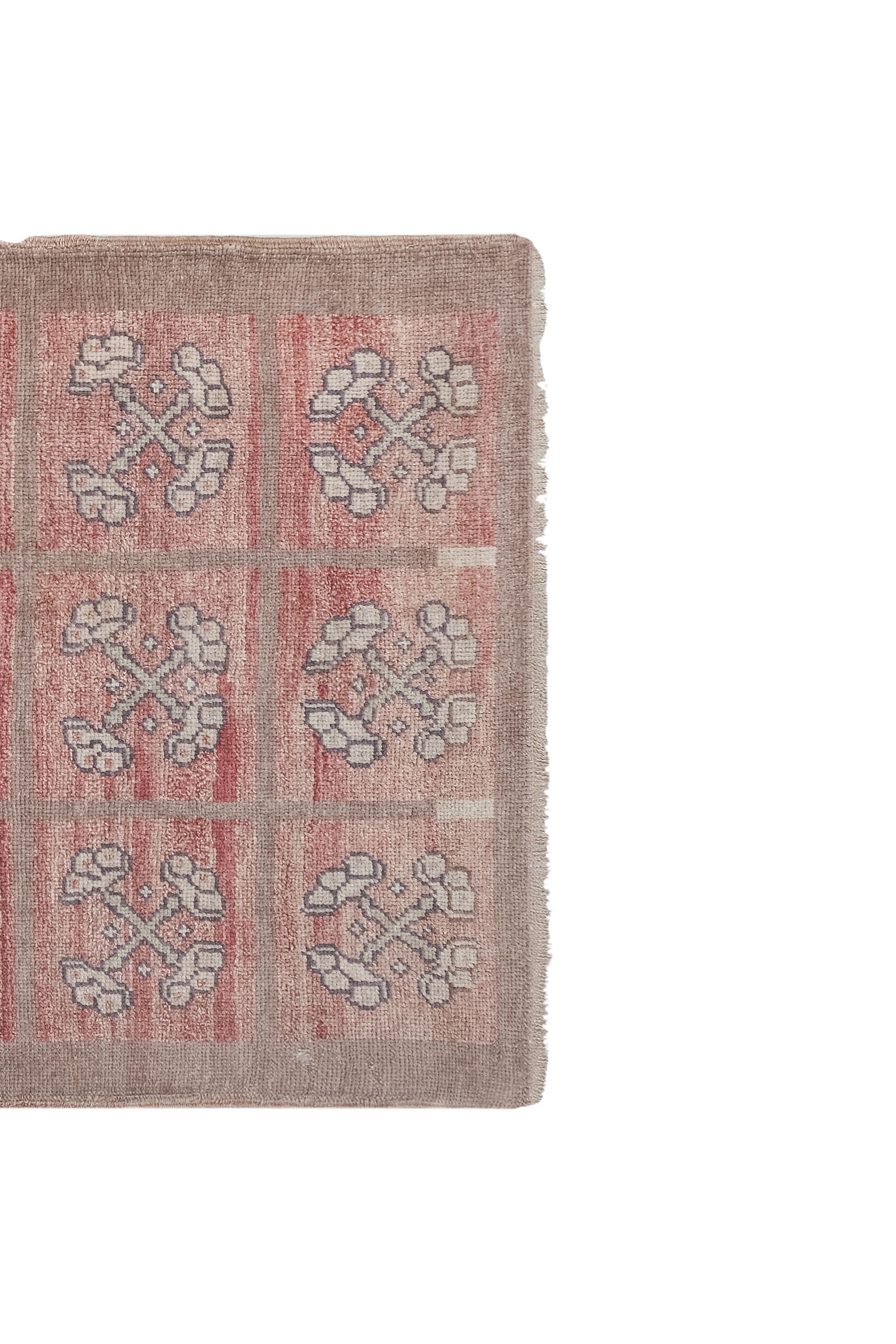 Vintage Turkish rug from Oushak, hand-woven 92x168 cm