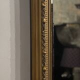 Large vintage gold rectangular mirror; highly sought after by decorators.