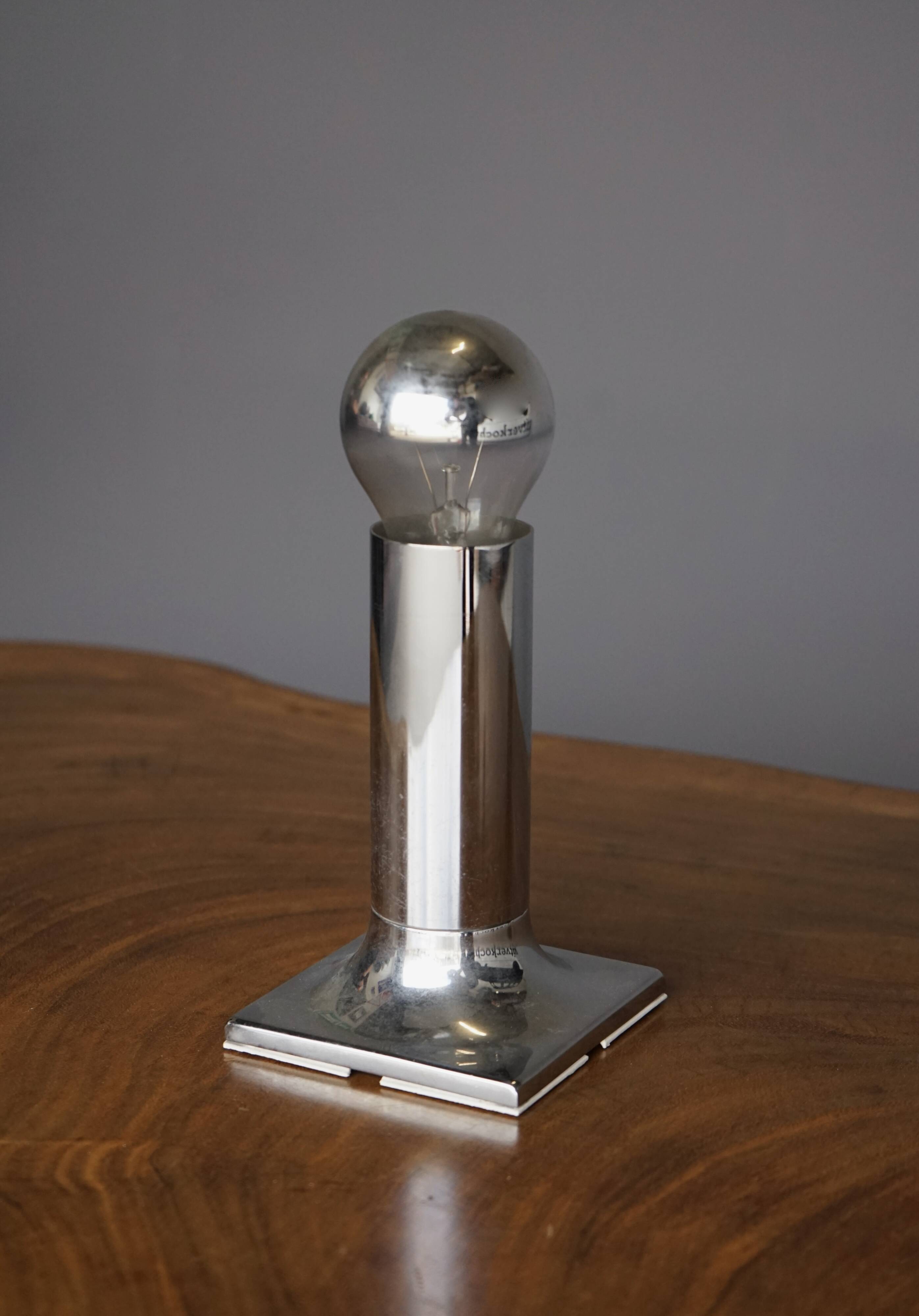 Space Age Chrome Ceiling Lamp by Rolf Krüger for Staff, 1970s