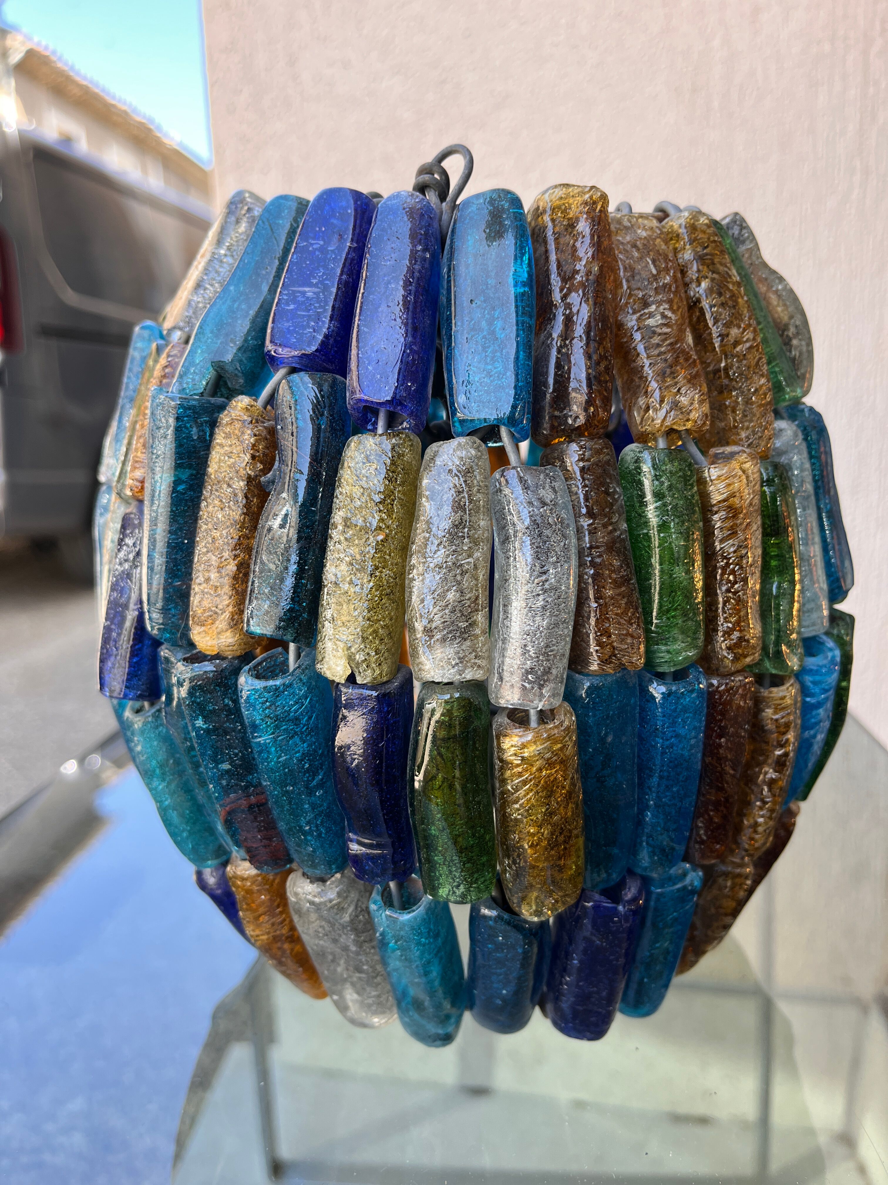 lustre en pate de verre Murano vintage
