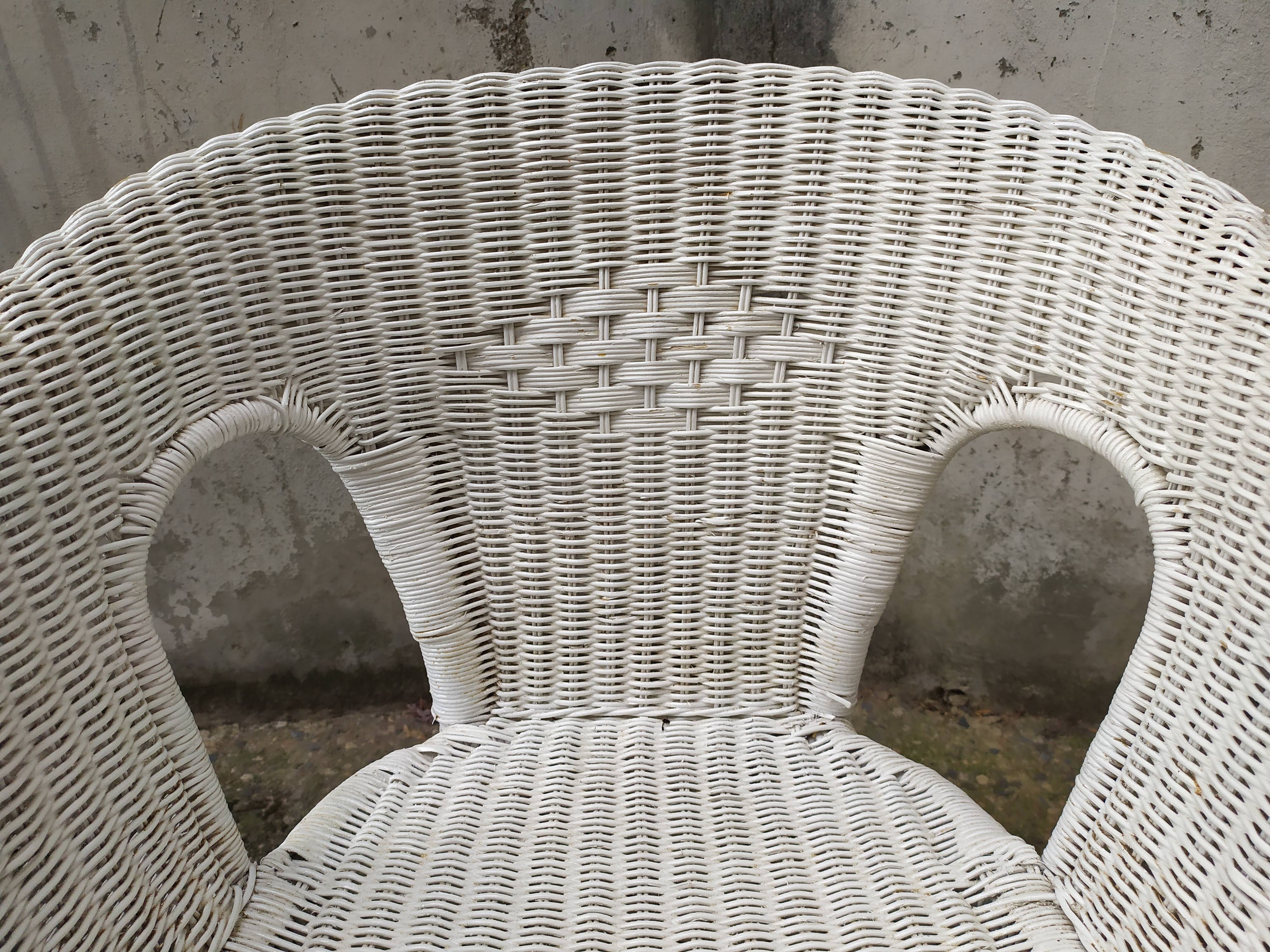 Pair of vintage rattan chairs
