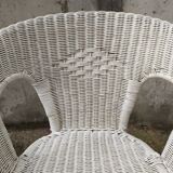 Paire de fauteuils en rotin vintage
