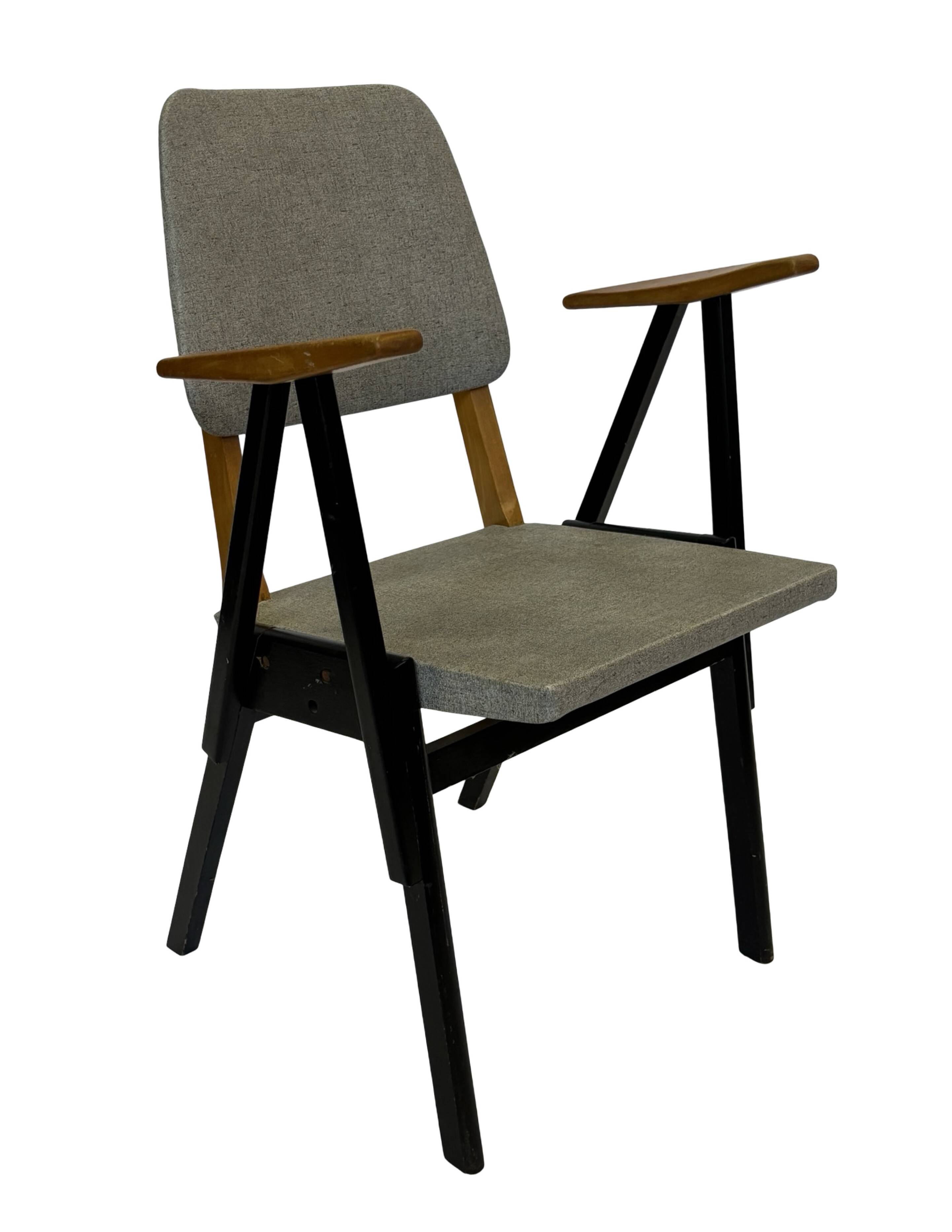 Vintage Palais De Tokyo armchair by Zwager Ermeloo, 1950's design