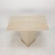 Table d’appoint en travertin italien, années 1980