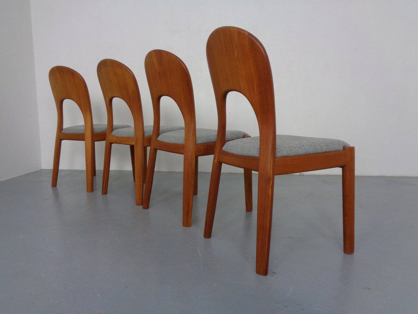 Vintage Morten Dining Chairs in Teak by Niels Koefoed for Hornslet Møbelfabrik, 1970s, Set of 4