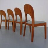 Vintage Morten Dining Chairs in Teak by Niels Koefoed for Hornslet Møbelfabrik, 1970s, Set of 4