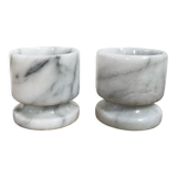 Pair of marble eggcups
