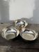 Silver-plated metal compartmentalized serving dish with acorn