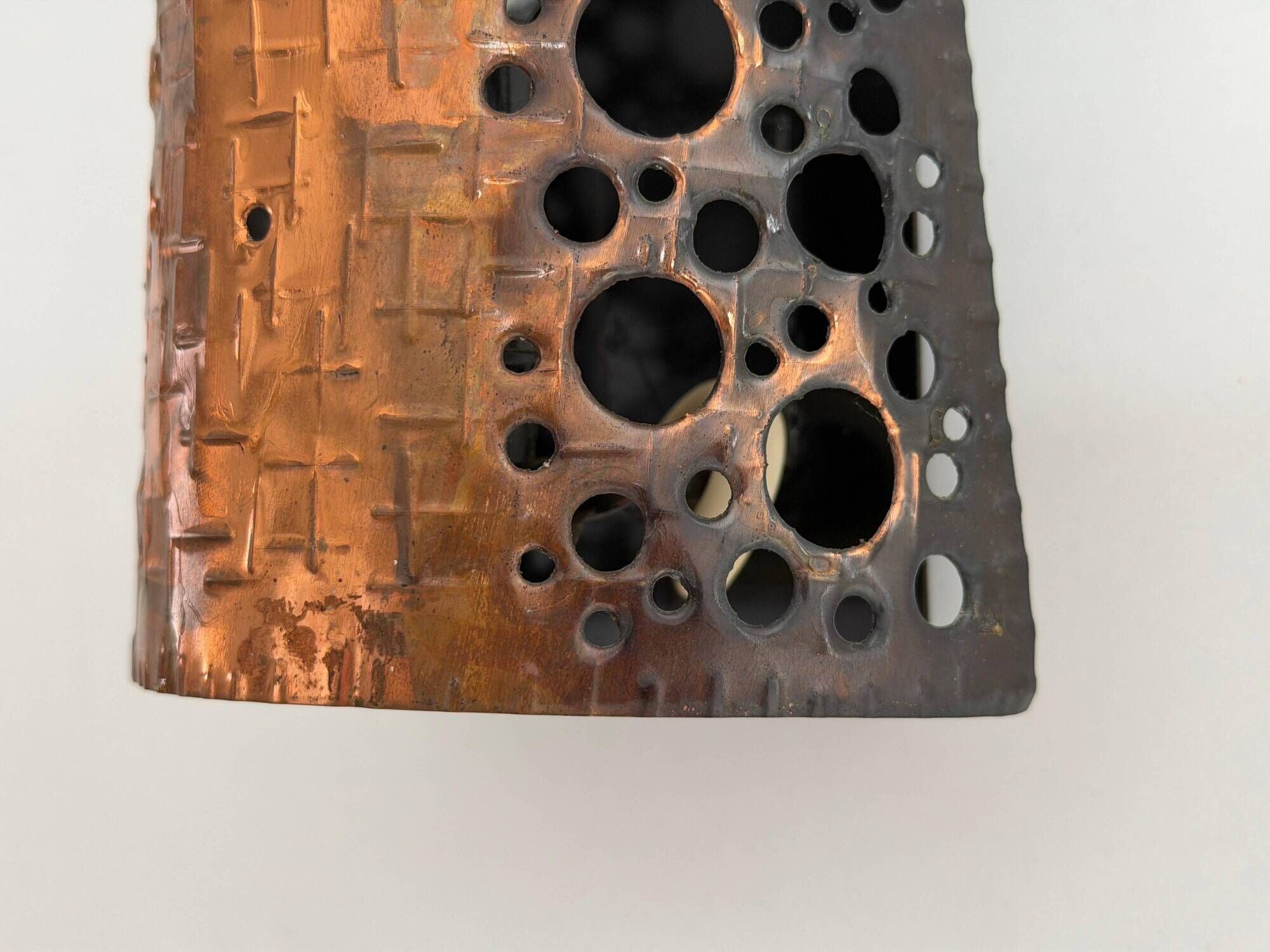 Simple metal wall light in brutalist style, 1970s, Germany.