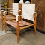 Lot de deux fauteuils safari