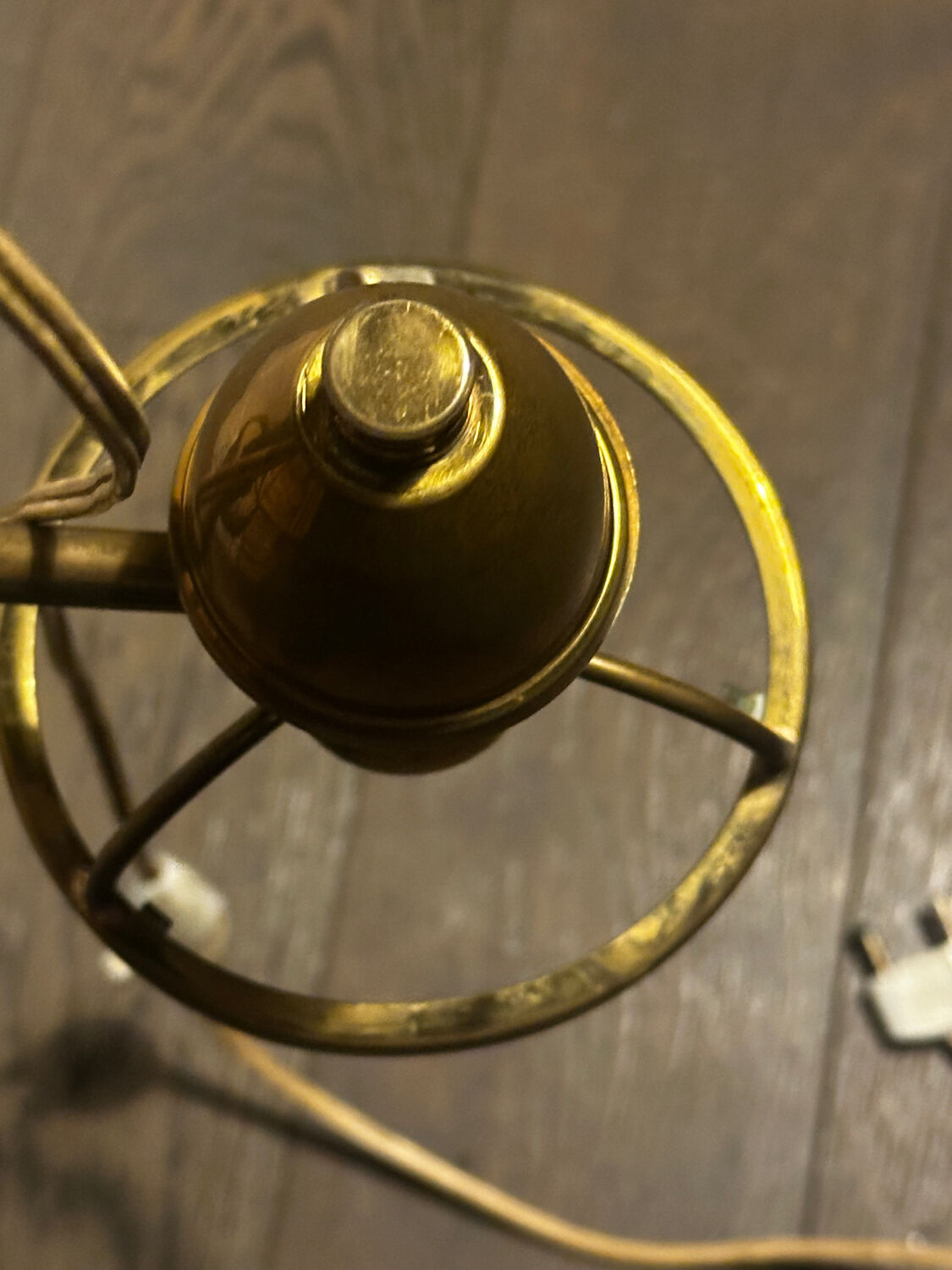 Double lamp fixture in brass, neo-classical style from the 1950s.