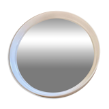 Vintage Belgian white round mirror