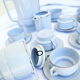 Art Deco coffee service in pale grey blue porcelain