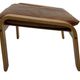 Vintage IKEA Poang Tan Leather Cantilever  Footstool Ottoman Design