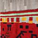Handmade colorful wool Berber rug 200cmx200cm