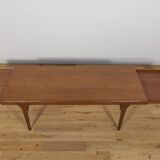 Table basse vintage en teck par Johannes Andersen pour CFC Silkeborg, Danemark, 1960s