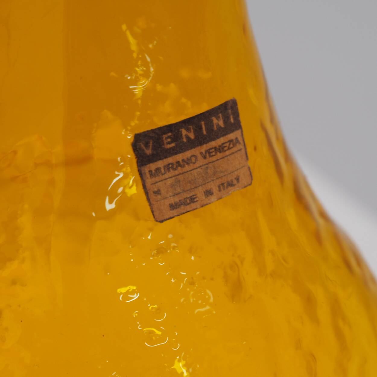 Signed Decorative Vase Manufactured by Venini Italy