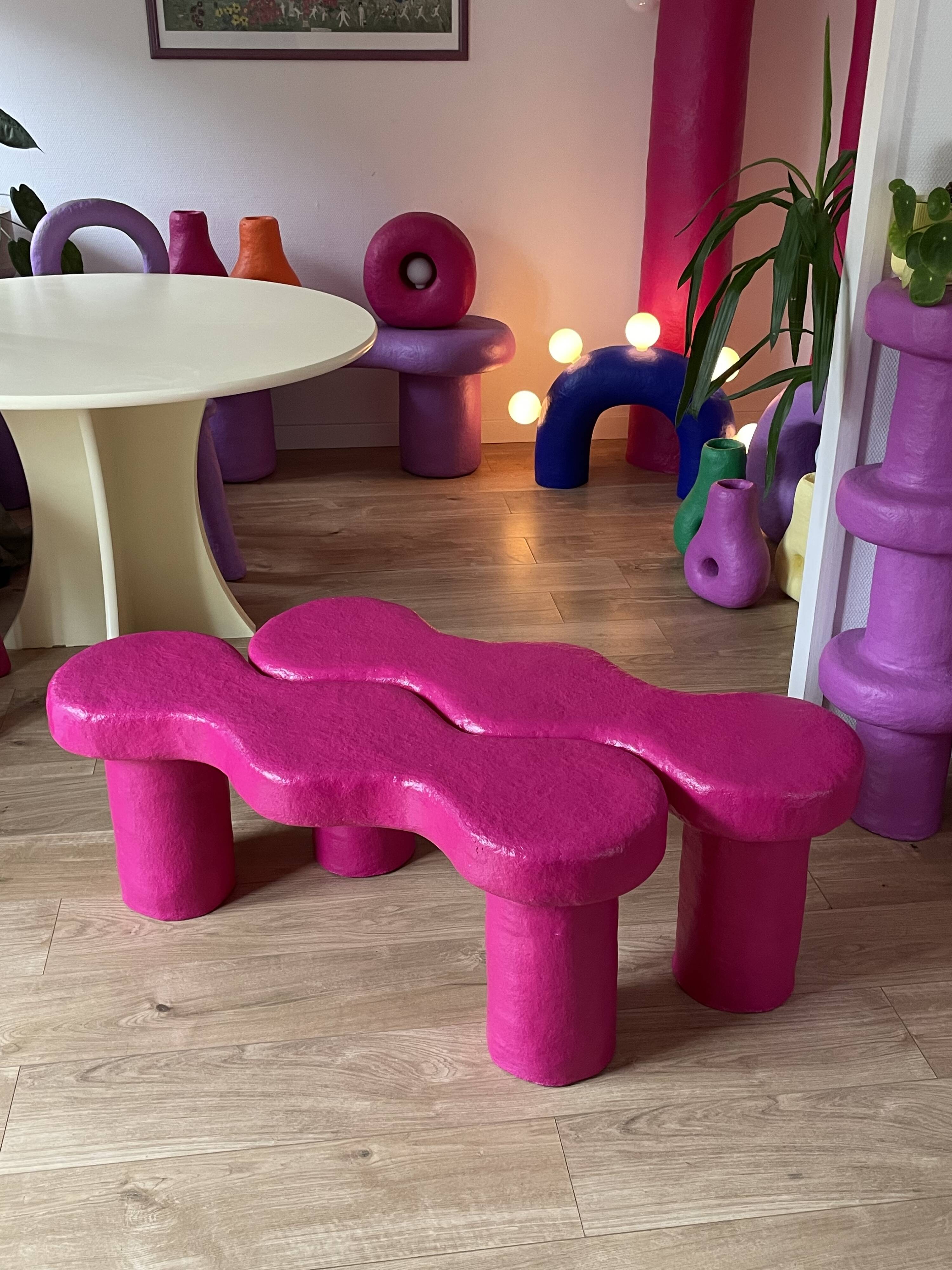 Tables basses  NIKI modulables en papier mâché