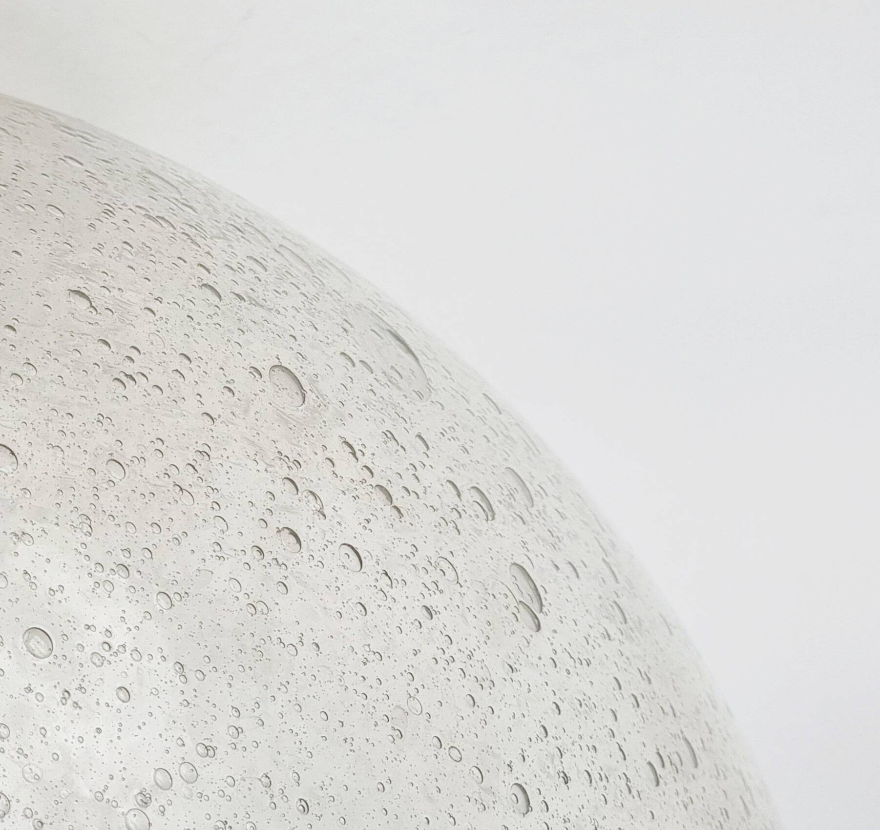 Mid-Century Air-Bubbled Glass 'Globe' Ceiling Light from Limburg, Germany, 1970s