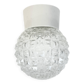 Vintage White Porcelain Ceiling Light, 1970s