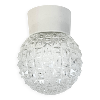 Vintage White Porcelain Ceiling Light, 1970s