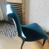 Velvet and studded armchair