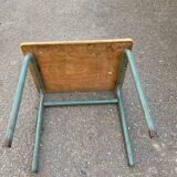 Bureau écolier bois et acier vert