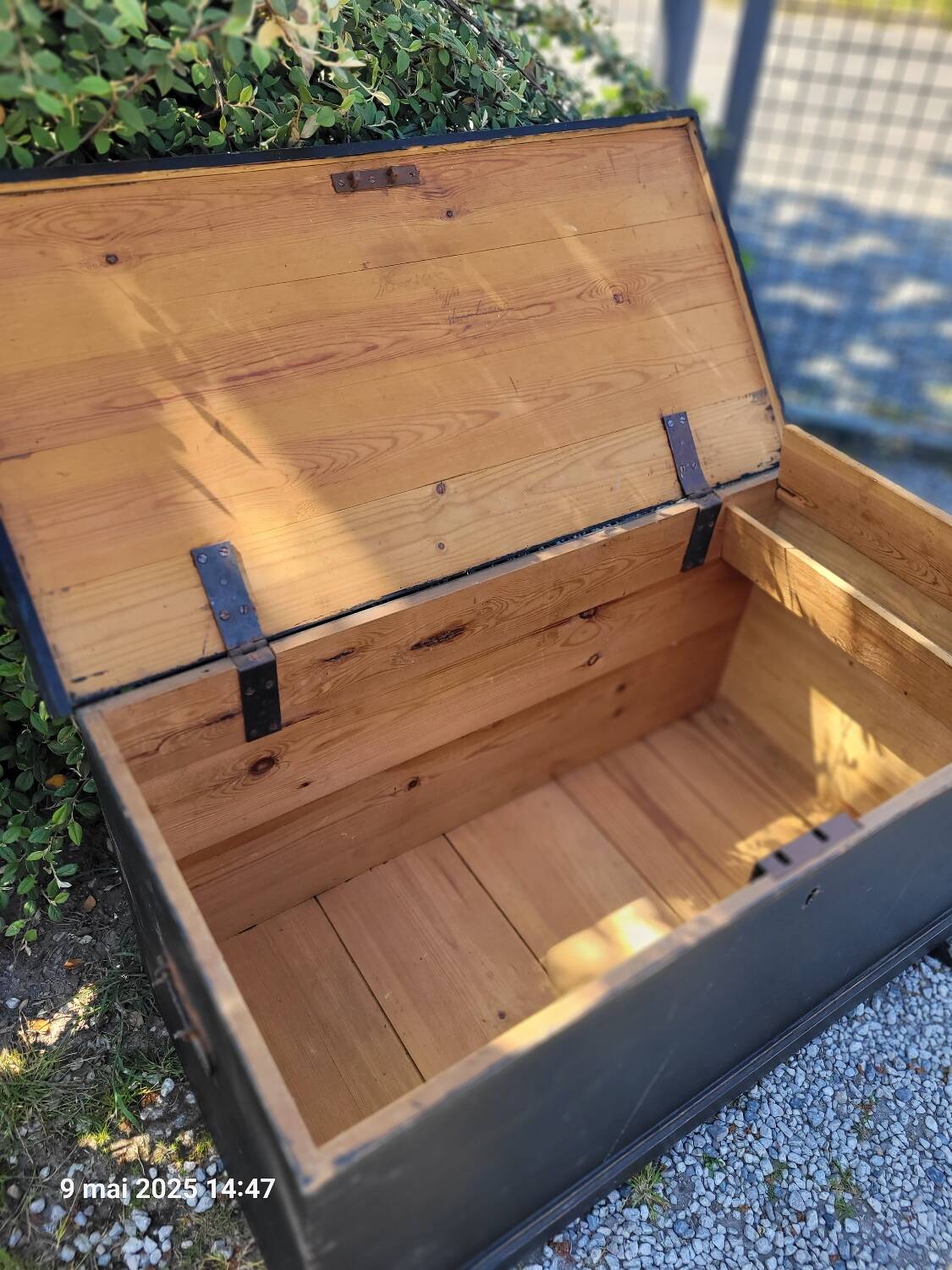 Black wooden chest